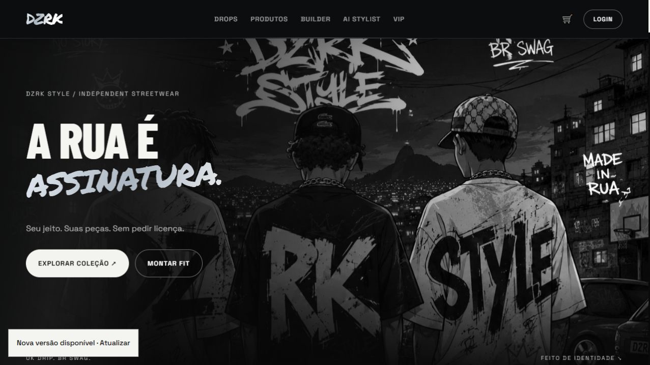 Site publicado DZRK Style